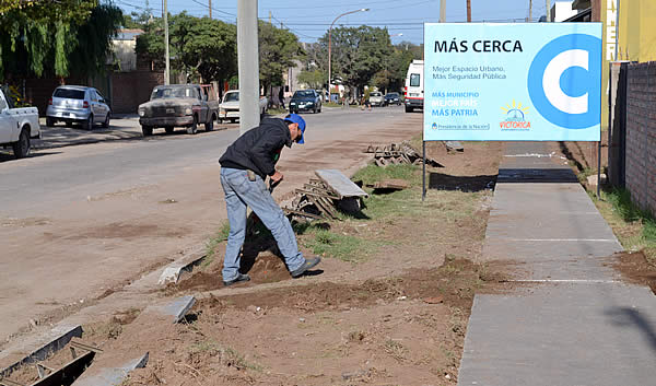 Obras de cordones, veredas, badenes y rampas de acceso