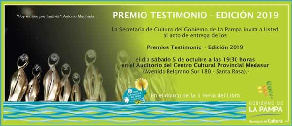 Premio Testimonio 2019